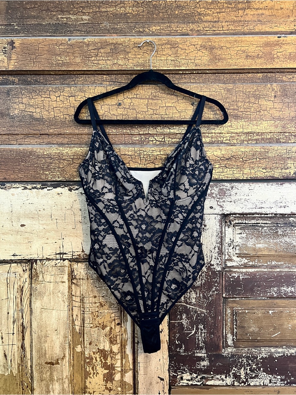 NWOT Popilush Black Lace Sculpting Bodysuit | Shapewear Lingerie Teddy